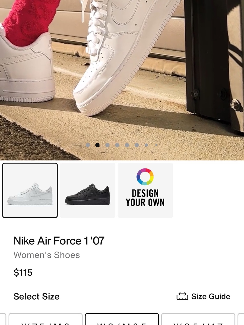 Nike Air Force 1’ 07 LE Women’s Athletic Sneakers Apple green sole Worn once - Picture 9 of 9